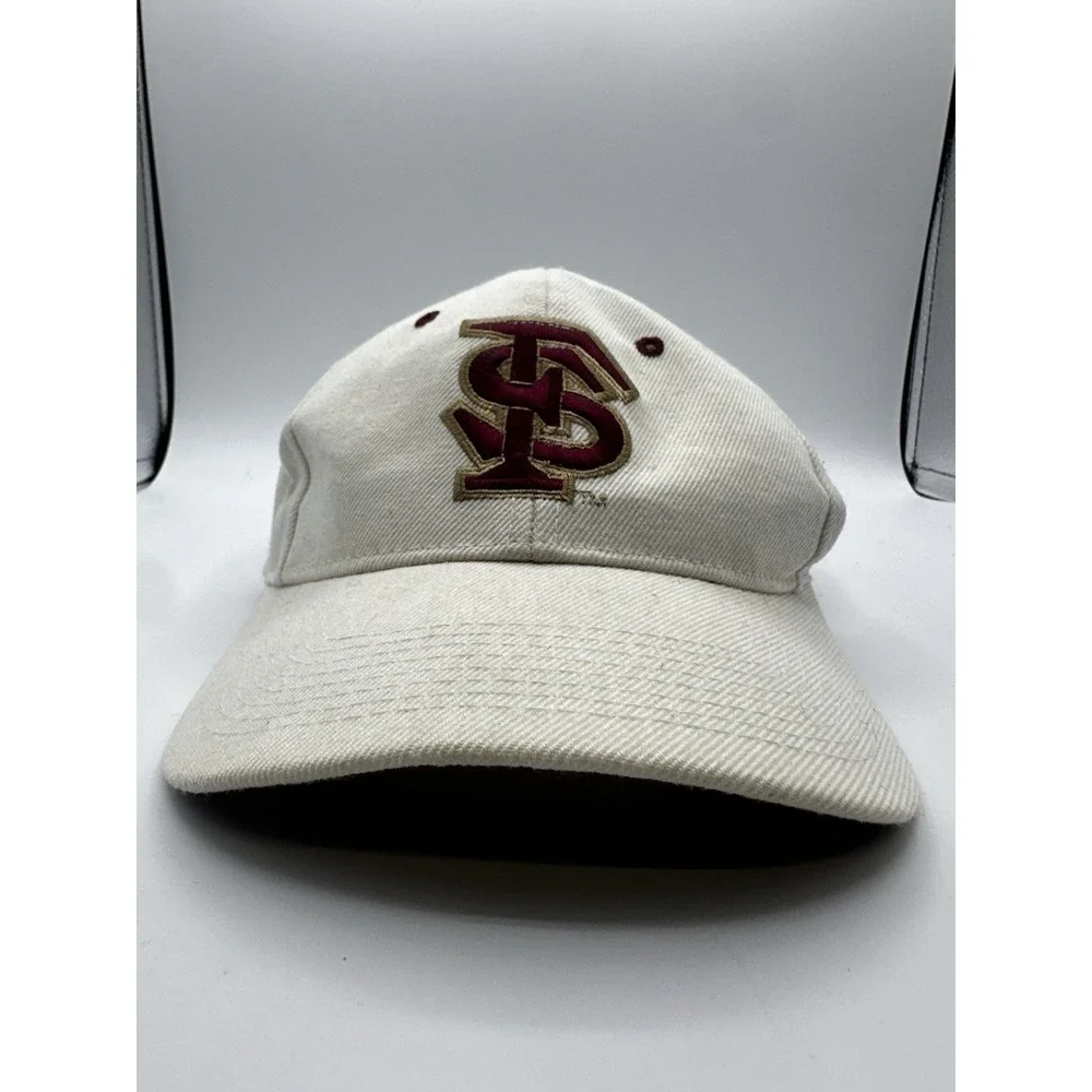 Vintage Florida State Seminoles Hat 7 1/8 Zephyr Graffix Fitted Cream NCAA‎ Cap